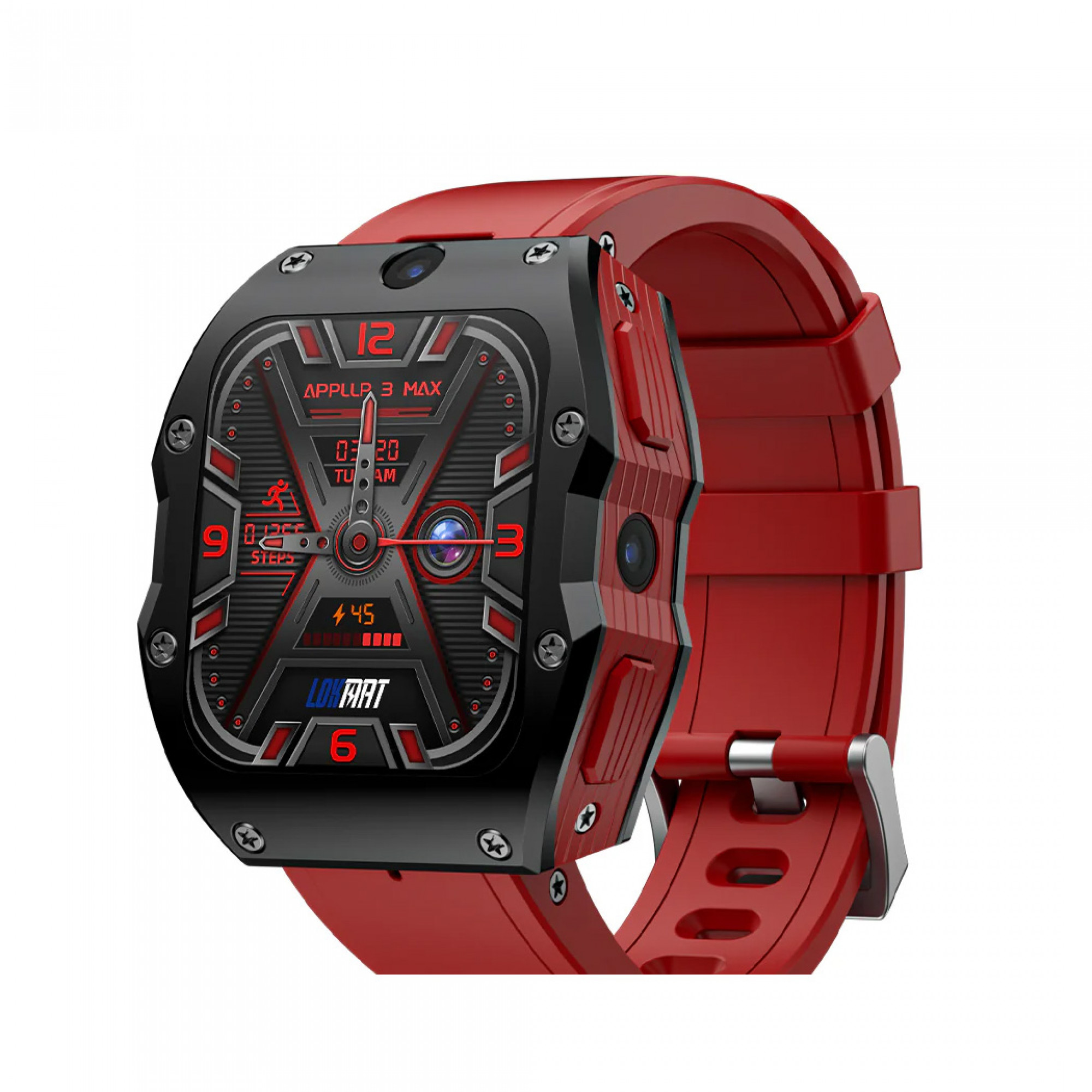 Смарт‑годинник LOKMAT APPLLP 3 MAX Smartwatch 4G  Color: Red